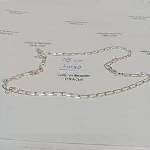 CADENA TEJIDO ESLABONES PLATA .925 55 CM 9.9 GR (NUEVO)