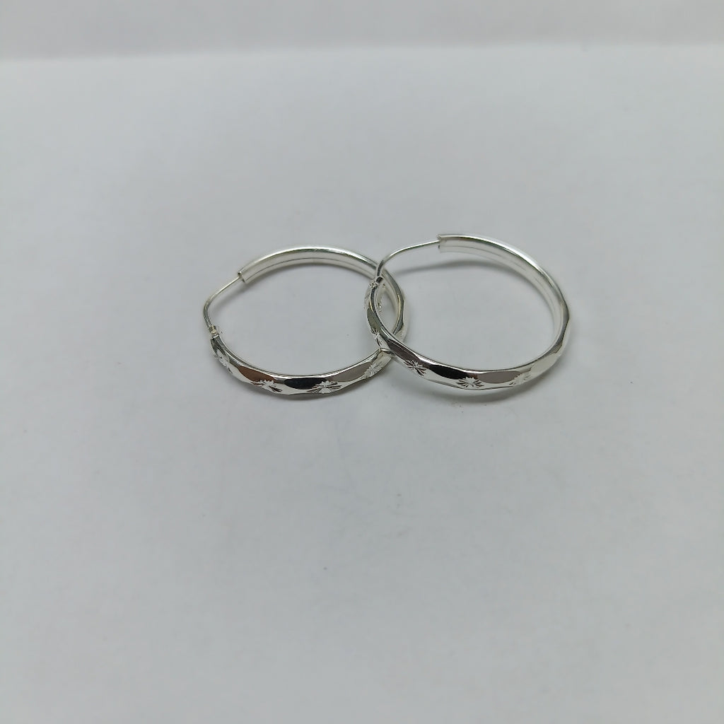 PAR ARRACADAS FACETADA PLATA .925 2.2 GR (NUEVO)