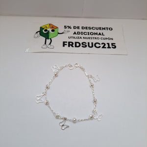 PULSERA TEJIDO ESPECIAL PLATA .925 18 CM 2.8 GR (NUEVO)