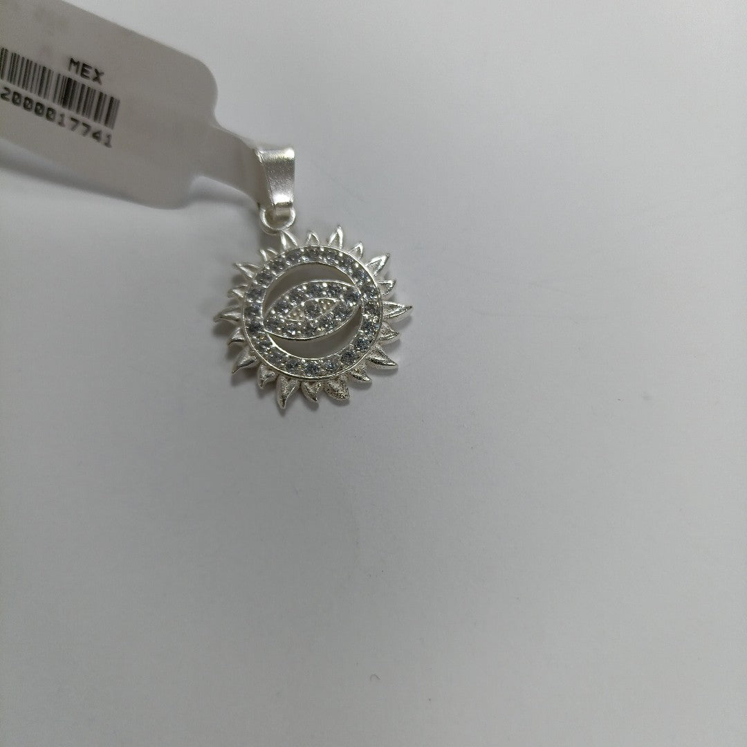 DIJE OJO MAGICO CON CIRCONIAS PLATA .925 2 GR (NUEVO)
