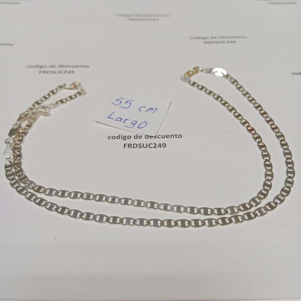 CADENA TEJIDO GUCHI PLATA .925 55 CM 8.6 GR (NUEVO)