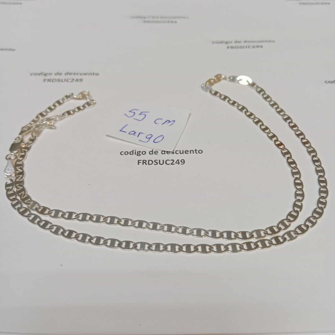CADENA TEJIDO GUCHI PLATA .925 55 CM 8.6 GR (NUEVO)