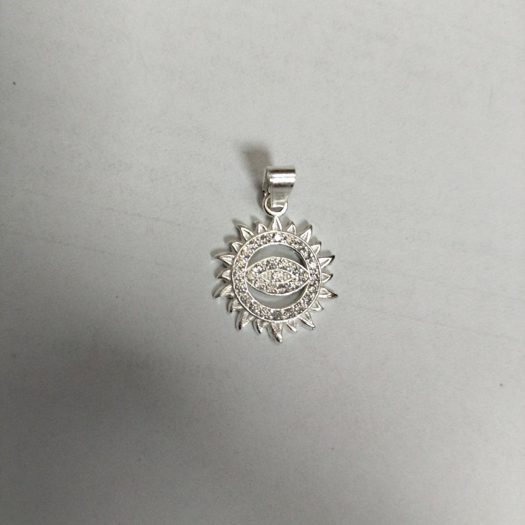 DIJE OJO MAGICO CON CIRCONIAS PLATA .925 2 GR (NUEVO)