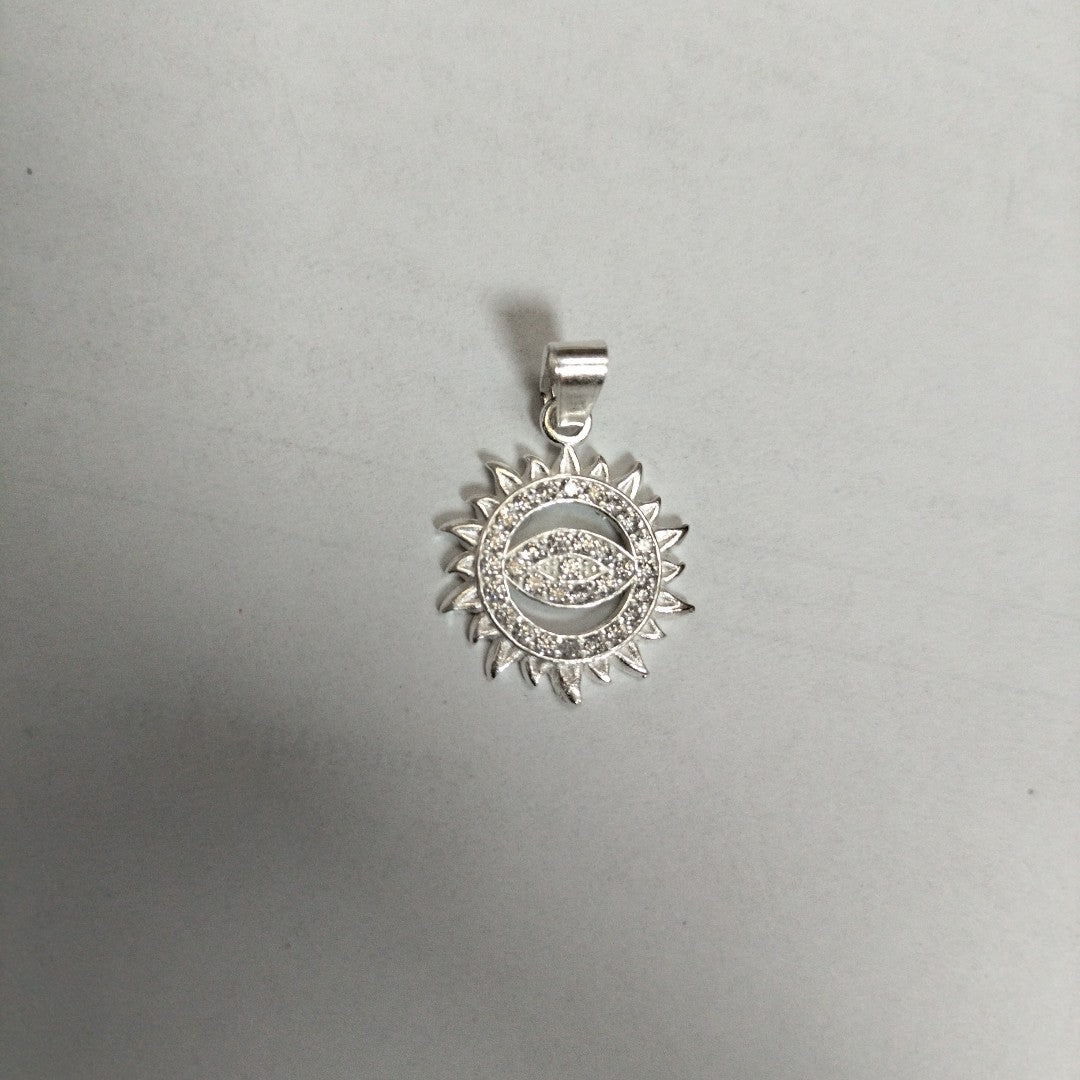 DIJE OJO MAGICO CON CIRCONIAS PLATA .925 2 GR (NUEVO)