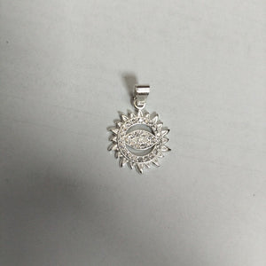 DIJE OJO MAGICO CON CIRCONIAS PLATA .925 2 GR (NUEVO)