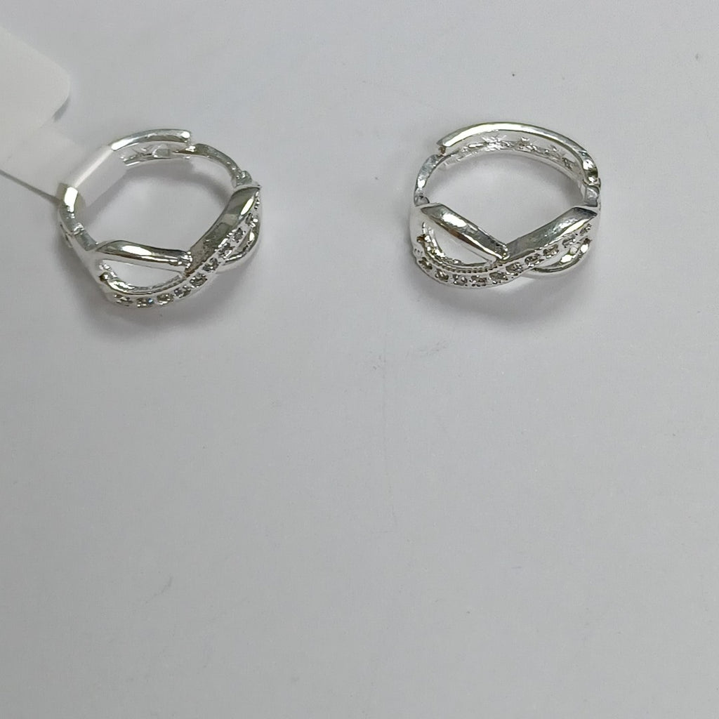 HUGGIES INFINITO CIRCONIAS PLATA .925 2.4 GR (NUEVO)