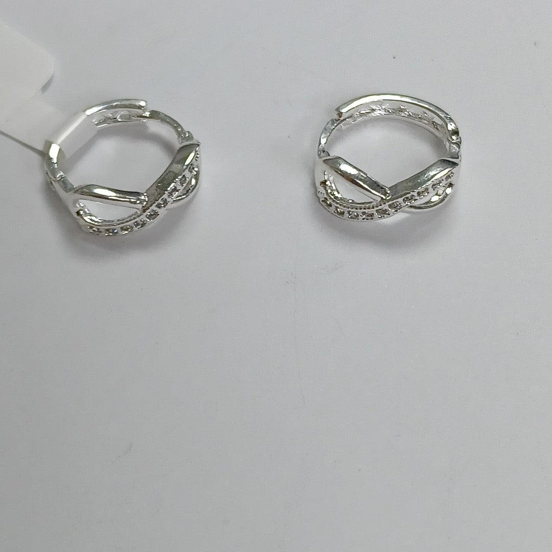 HUGGIES INFINITO CIRCONIAS PLATA .925 2.4 GR (NUEVO)
