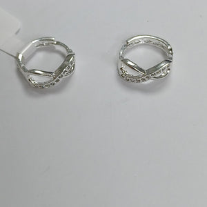 HUGGIES INFINITO CIRCONIAS PLATA .925 2.4 GR (NUEVO)