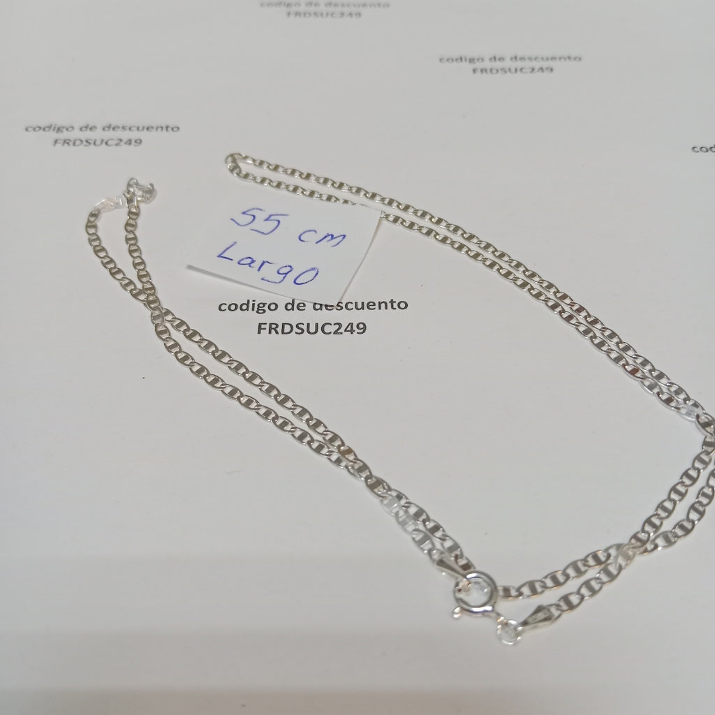 CADENA TEJIDO ESPEJO PLATA .925 55 CM 4 GR (NUEVO)
