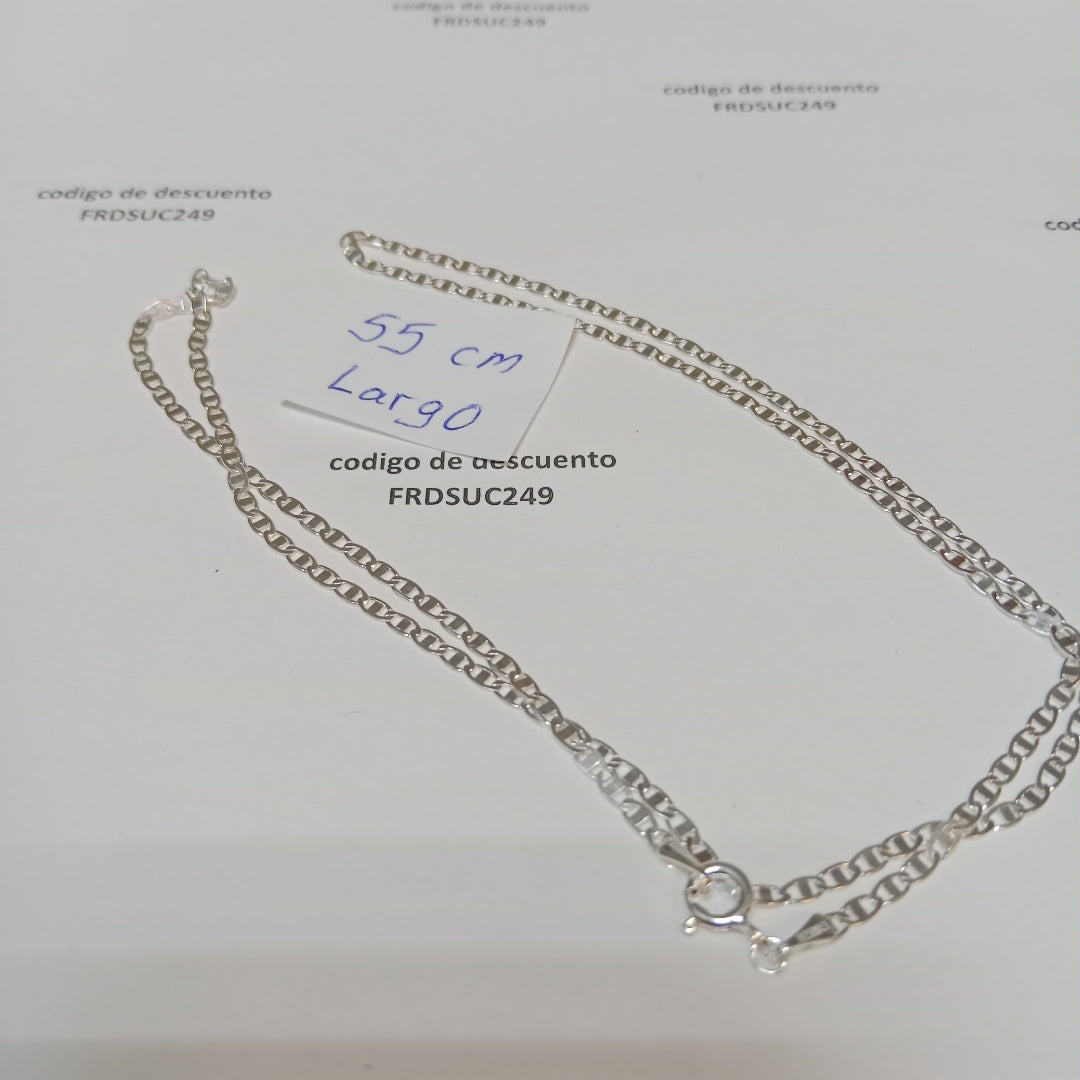 CADENA TEJIDO ESPEJO PLATA .925 55 CM 4 GR (NUEVO)