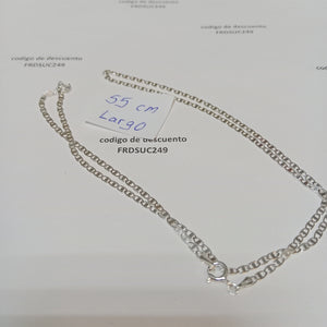 CADENA TEJIDO ESPEJO PLATA .925 55 CM 4 GR (NUEVO)