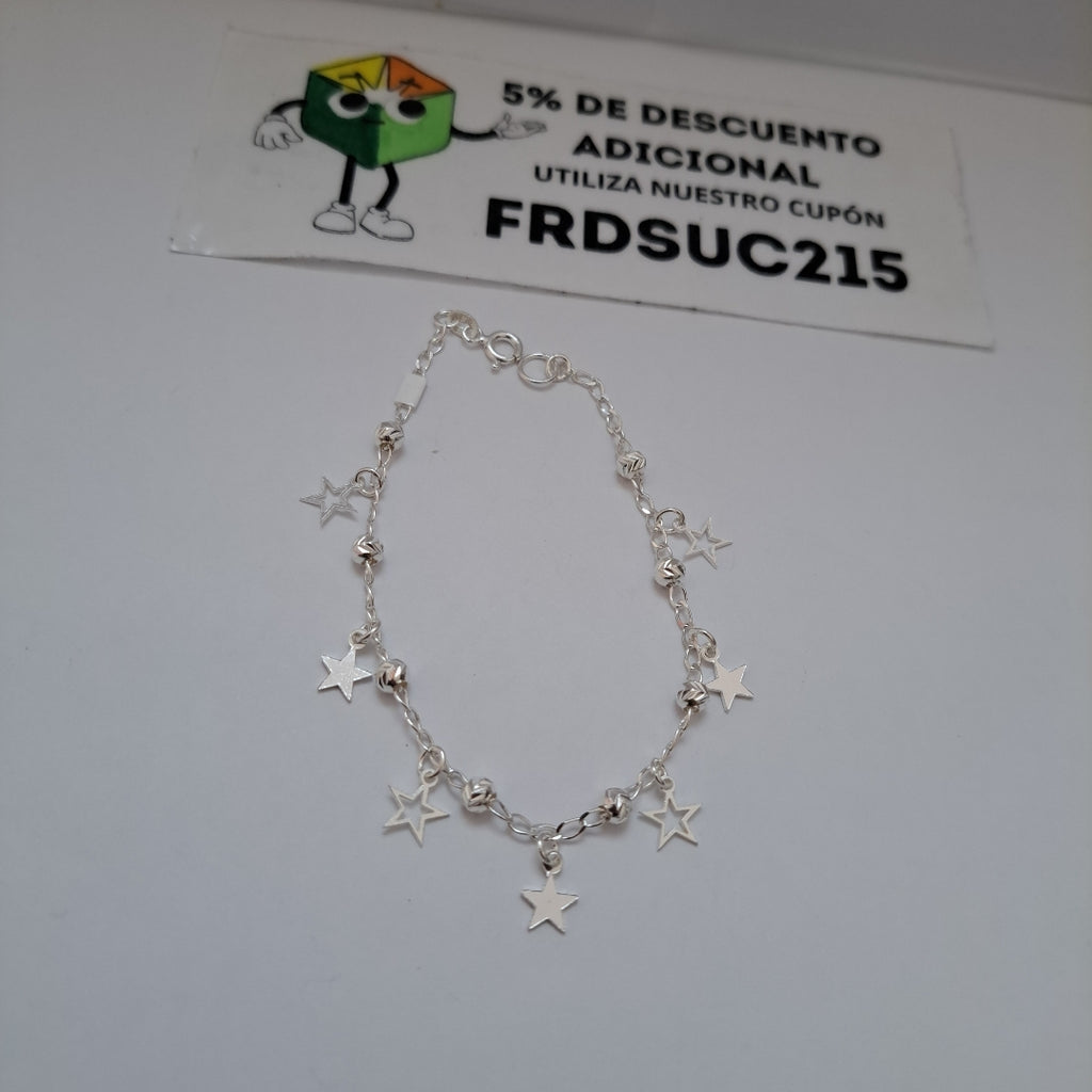 PULSERA TEJIDO ESPECIAL PLATA .925 18 CM 3 GR (NUEVO)