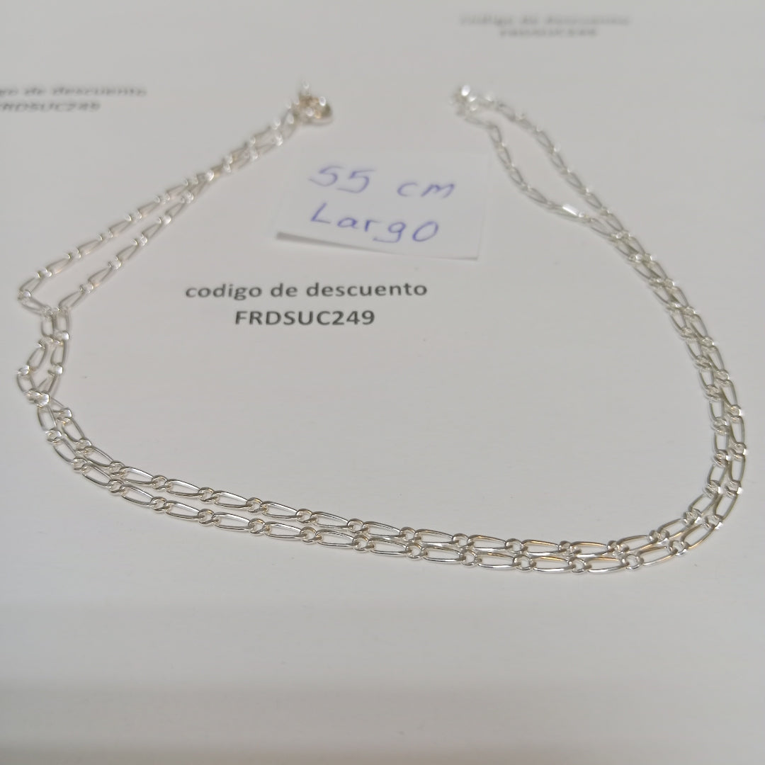 CADENA TEJIDO 1X1 PLATA .925 55 CM 3.2 GR (NUEVO)