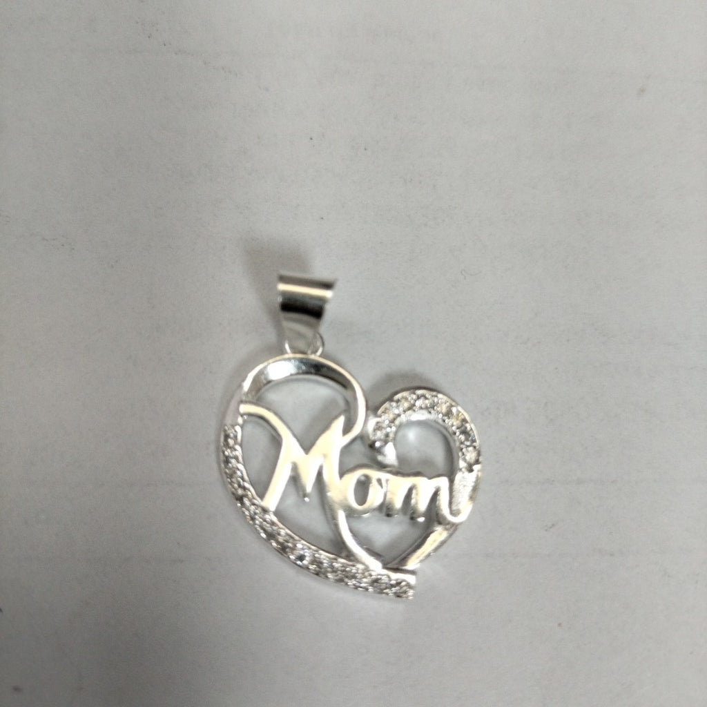 DIJE CORAZON C/CIRCONIAS PLATA .925 3.1 GR (NUEVO)