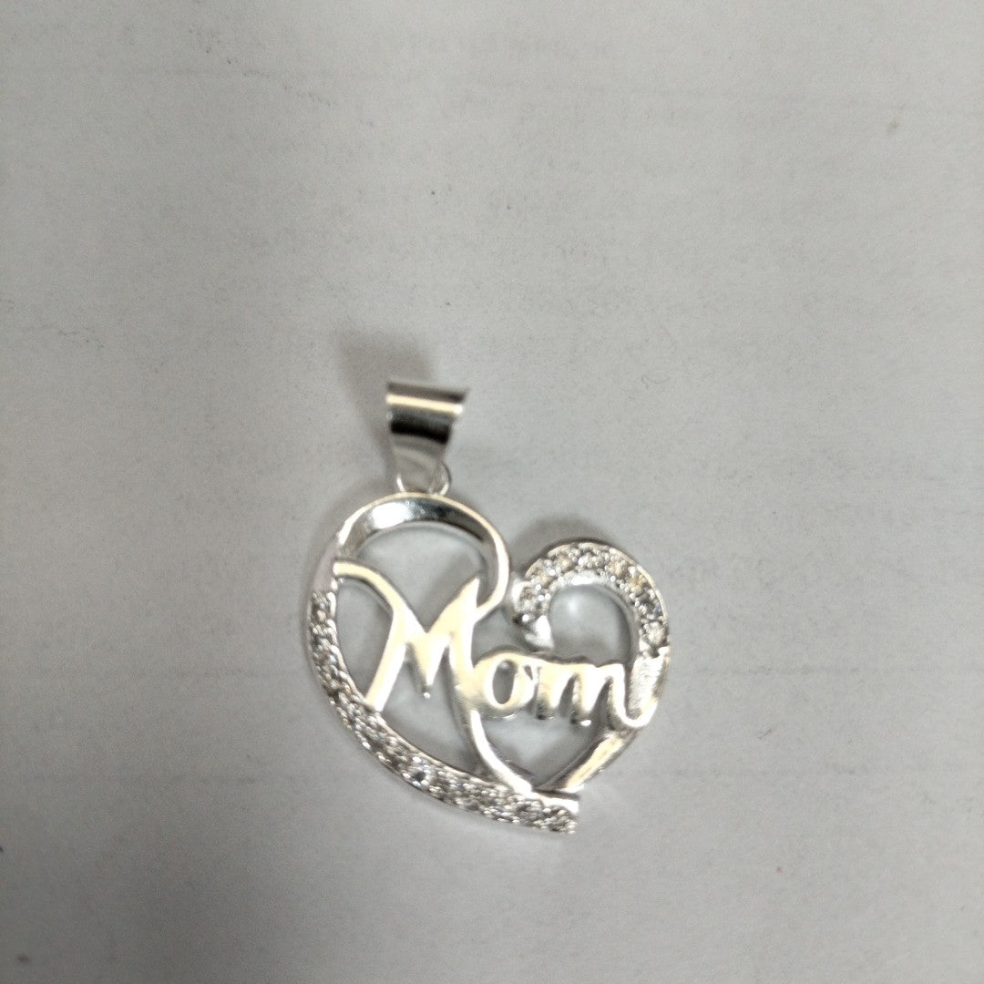 DIJE CORAZON C/CIRCONIAS PLATA .925 3.1 GR (NUEVO)
