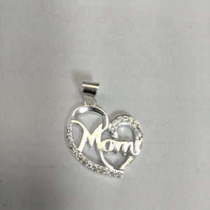 DIJE CORAZON C/CIRCONIAS PLATA .925 3.1 GR (NUEVO)