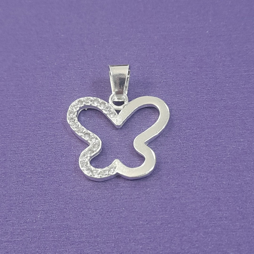 DIJE MARIPOSA C/CIRCONIAS PLATA .925 2.3 GR (NUEVO)