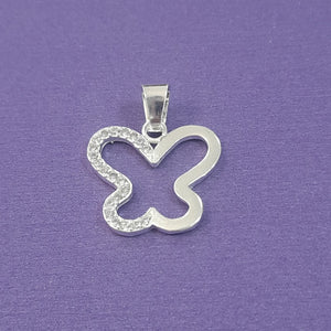 DIJE MARIPOSA C/CIRCONIAS PLATA .925 2.3 GR (NUEVO)