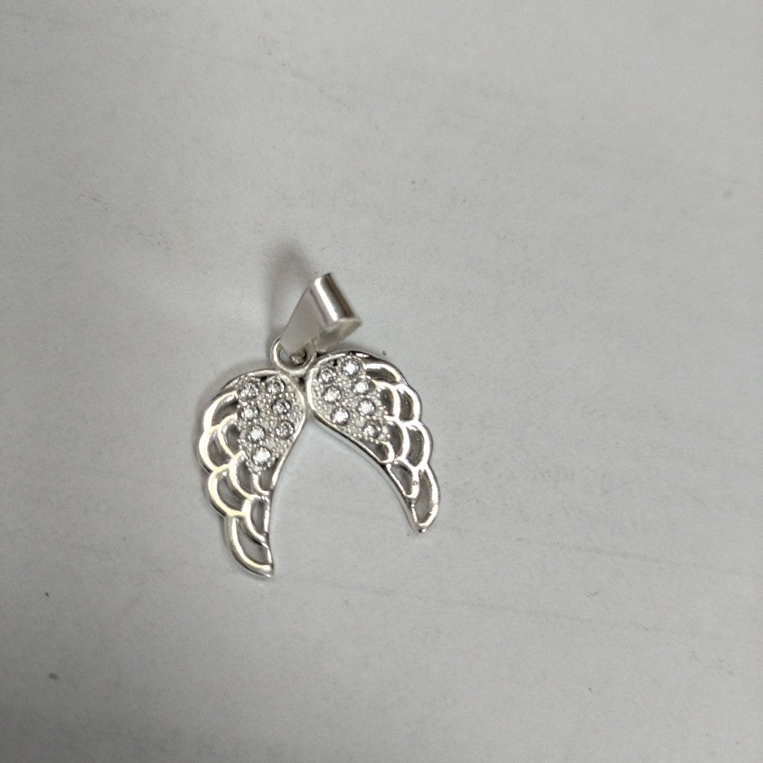 DIJE ALAS C/CIRCONIAS PLATA .925 2.4 GR (NUEVO)