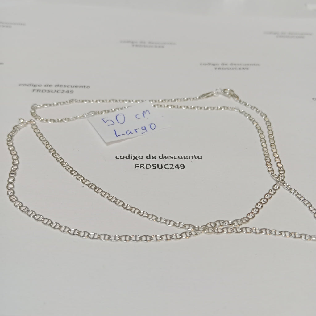 CADENA TEJIDO GUCHI PLATA .925 60 CM 4 GR (NUEVO)
