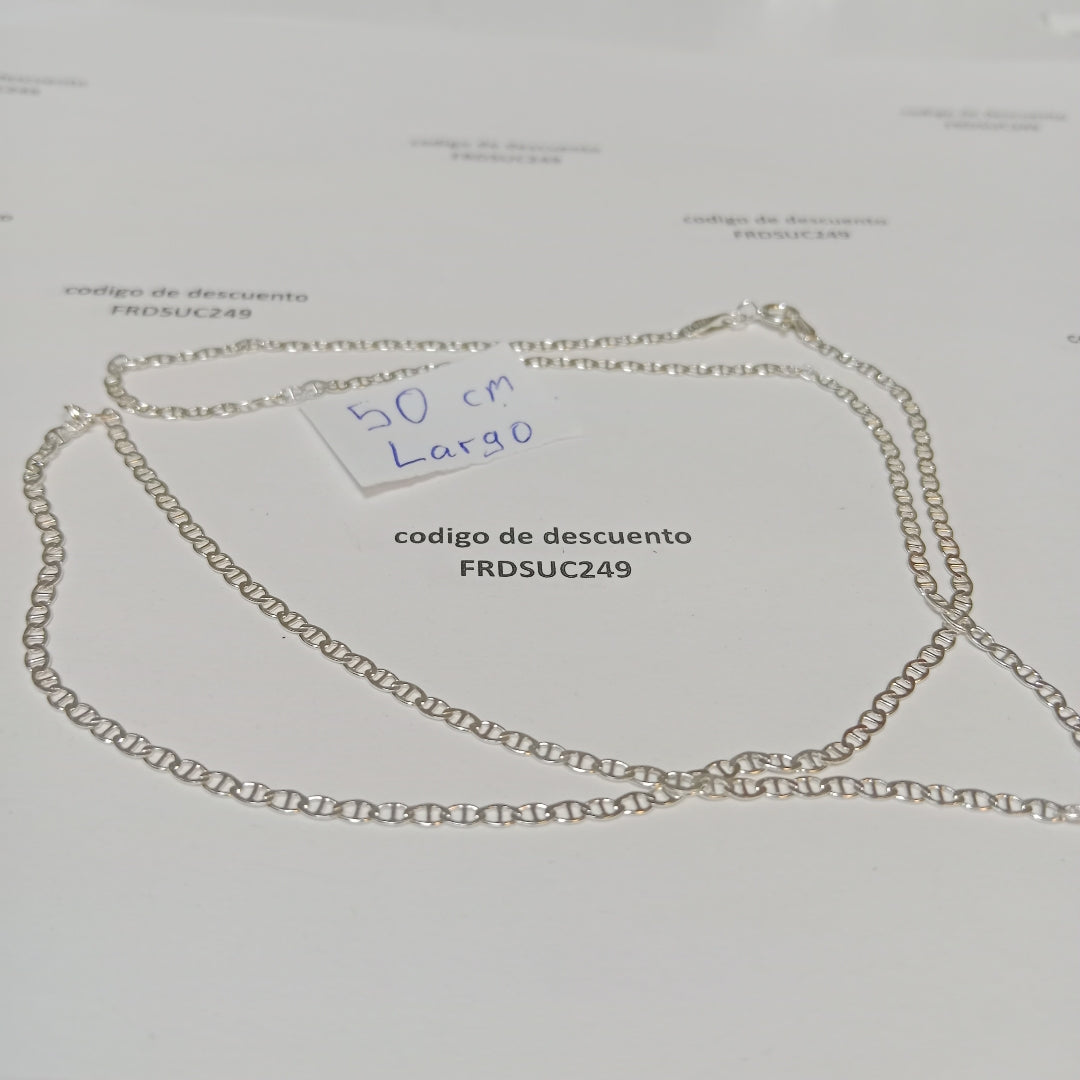 CADENA TEJIDO GUCHI PLATA .925 60 CM 4 GR (NUEVO)