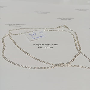 CADENA TEJIDO GUCHI PLATA .925 60 CM 4 GR (NUEVO)