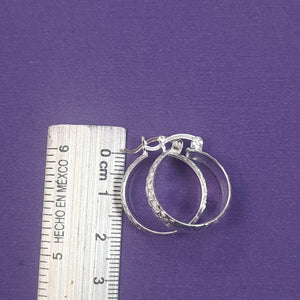 PAR ARRACADAS FACETADAS PLATA .925 3.4 GR (NUEVO)