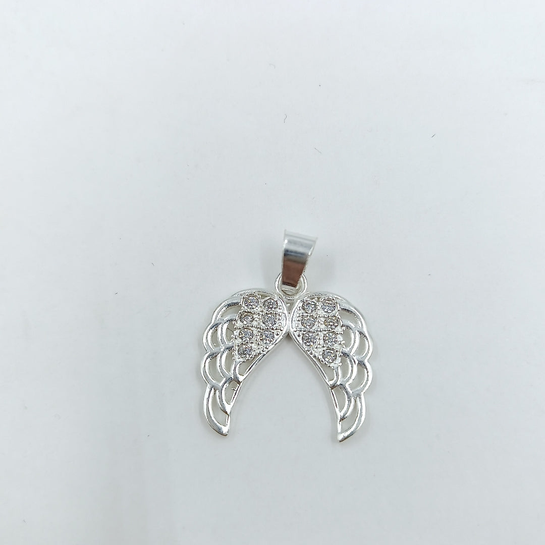 DIJE ALAS C/CIRCONIAS PLATA .925 2.4 GR (NUEVO)