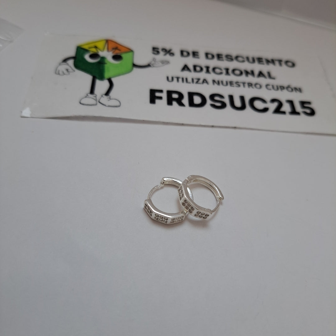 ARRACADAS C/CIRCONIAS PLATA .925 2.5 GR (NUEVO)
