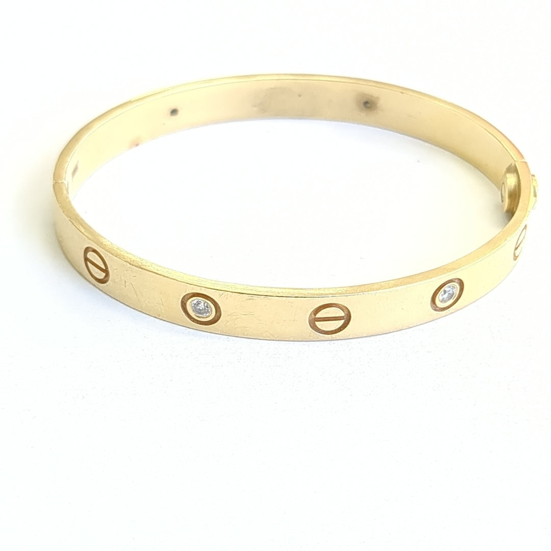 PULSERA RIGIDA ORO 14 K 25.3 GRMS (SEMINUEVO)