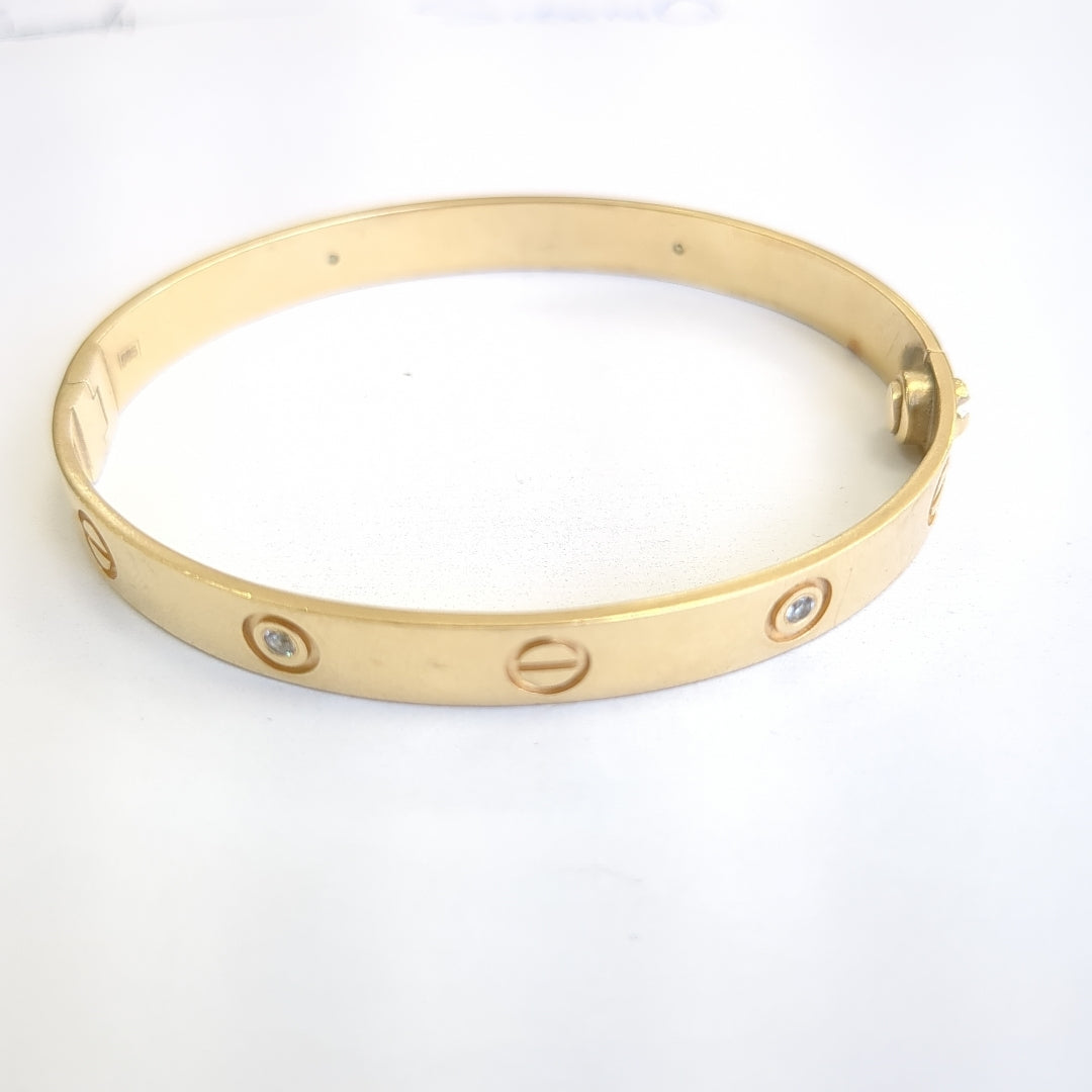 PULSERA RIGIDA ORO 14 K 20.3 GRMS (SEMINUEVO)