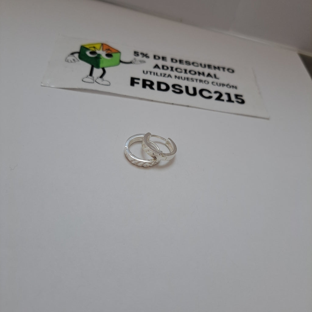ARRACADAS LABRADAS PLATA .925 3.3 GR (NUEVO)