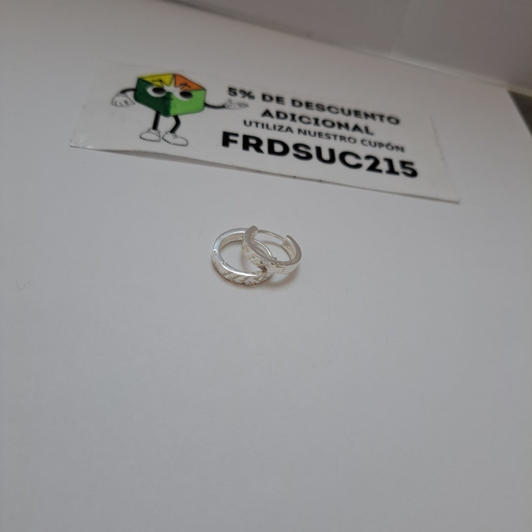 ARRACADAS LABRADAS PLATA .925 3.3 GR (NUEVO)