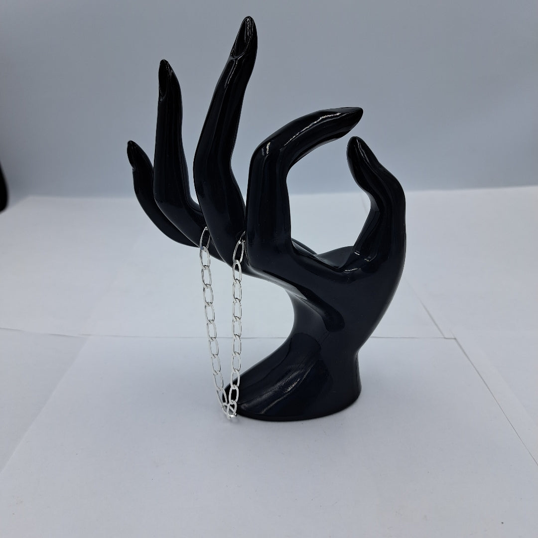 PULSERA TEJIDO ESLABONES PLATA .925 21 CM 4 GR (NUEVO)