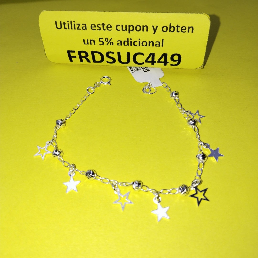 PULSERA TEJIDO ESPECIAL PLATA .925 18 CM 3.1 GR (NUEVO)