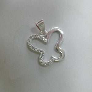 DIJE MARIPOSA C/CIRCONIAS PLATA .925 2.3 GR (NUEVO)