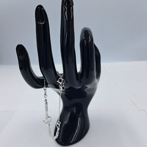 PULSERA TEJIDO LLAVE PLATA .925 18 CM 2.3 GR (NUEVO)