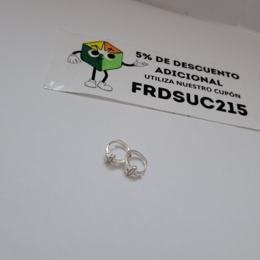 ARRACADAS C/CIRCONIAS PLATA .925 1.9 GR (NUEVO)