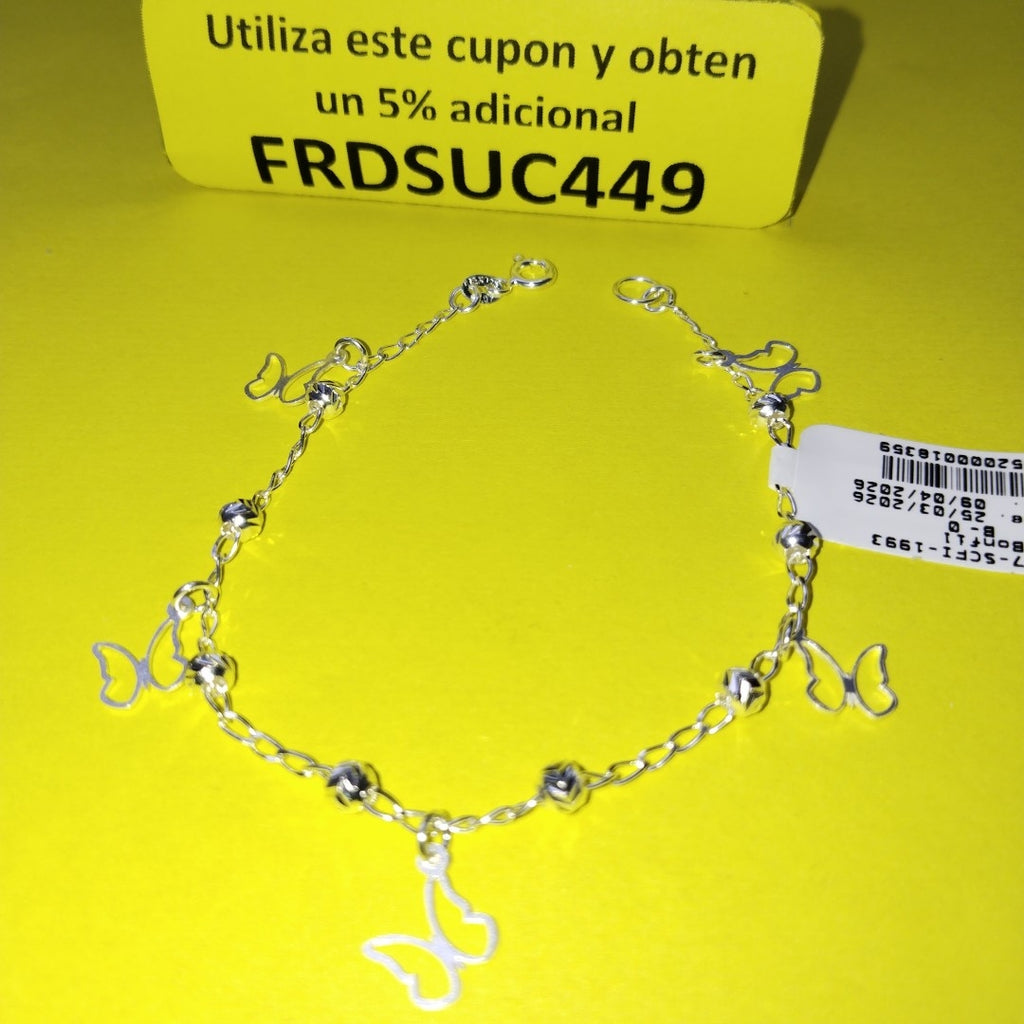 PULSERA TEJIDO ESPECIAL PLATA .925 18 CM 2.8 GR (NUEVO)