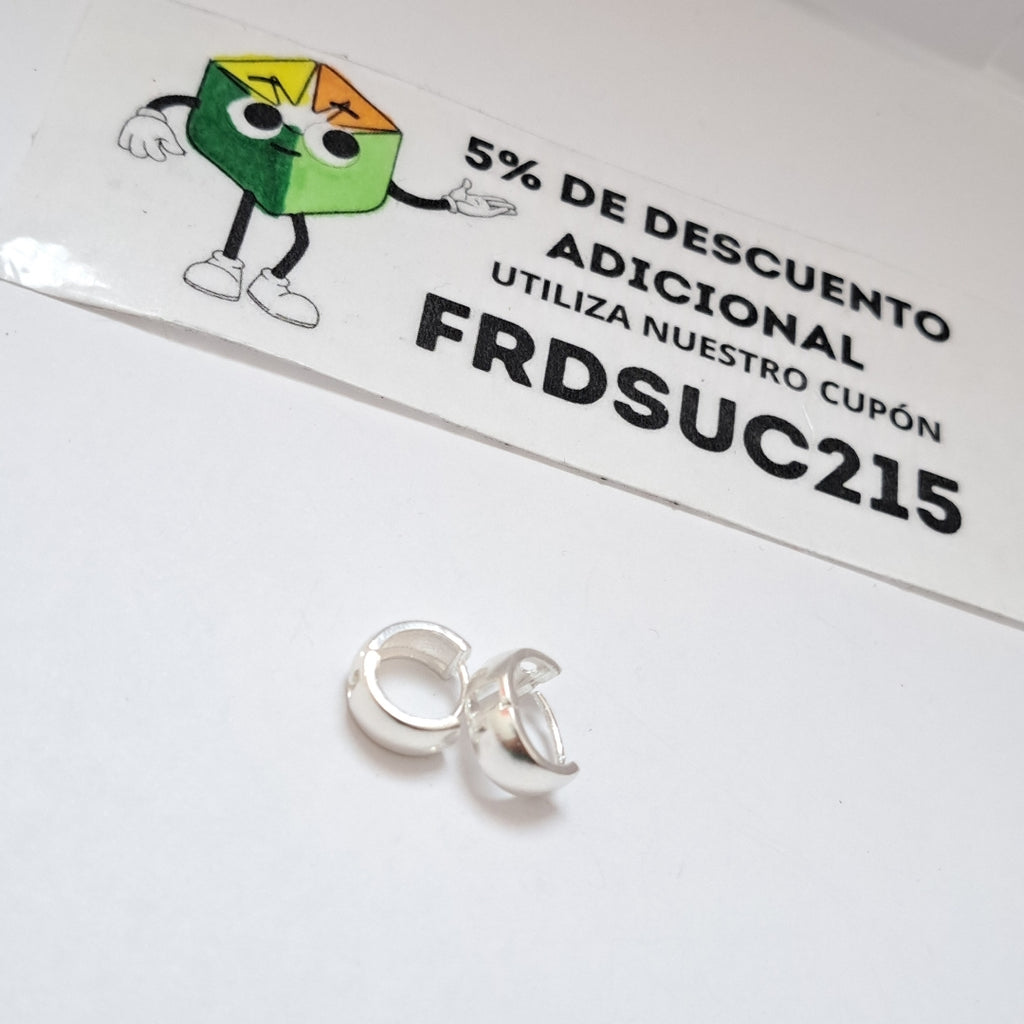 HUGGIES PLATA .925 2.1 GR (NUEVO)