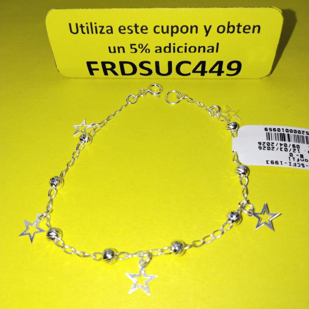 PULSERA TEJIDO ESPECIAL PLATA .925 18 CM 2.7 GR (NUEVO)