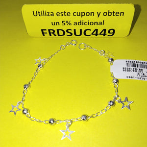 PULSERA TEJIDO ESPECIAL PLATA .925 18 CM 2.7 GR (NUEVO)