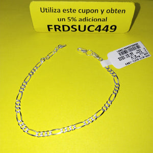 PULSERA TEJIDO 3X1 PLATA .925 18 CM 2.9 GR (NUEVO)