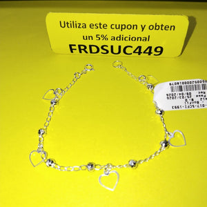 PULSERA TEJIDO ESPECIAL PLATA .925 18 CM 2.7 GR (NUEVO)