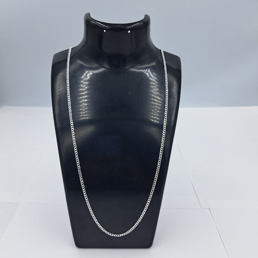 CADENA TEJIDO BARBADO PLATA .925 60 CM 5.5 GR (NUEVO)