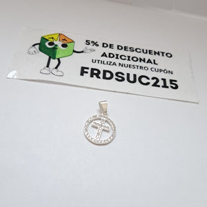 DIJE CRUZ C/CIRCONIAS PLATA .925 2.4 GR (NUEVO)