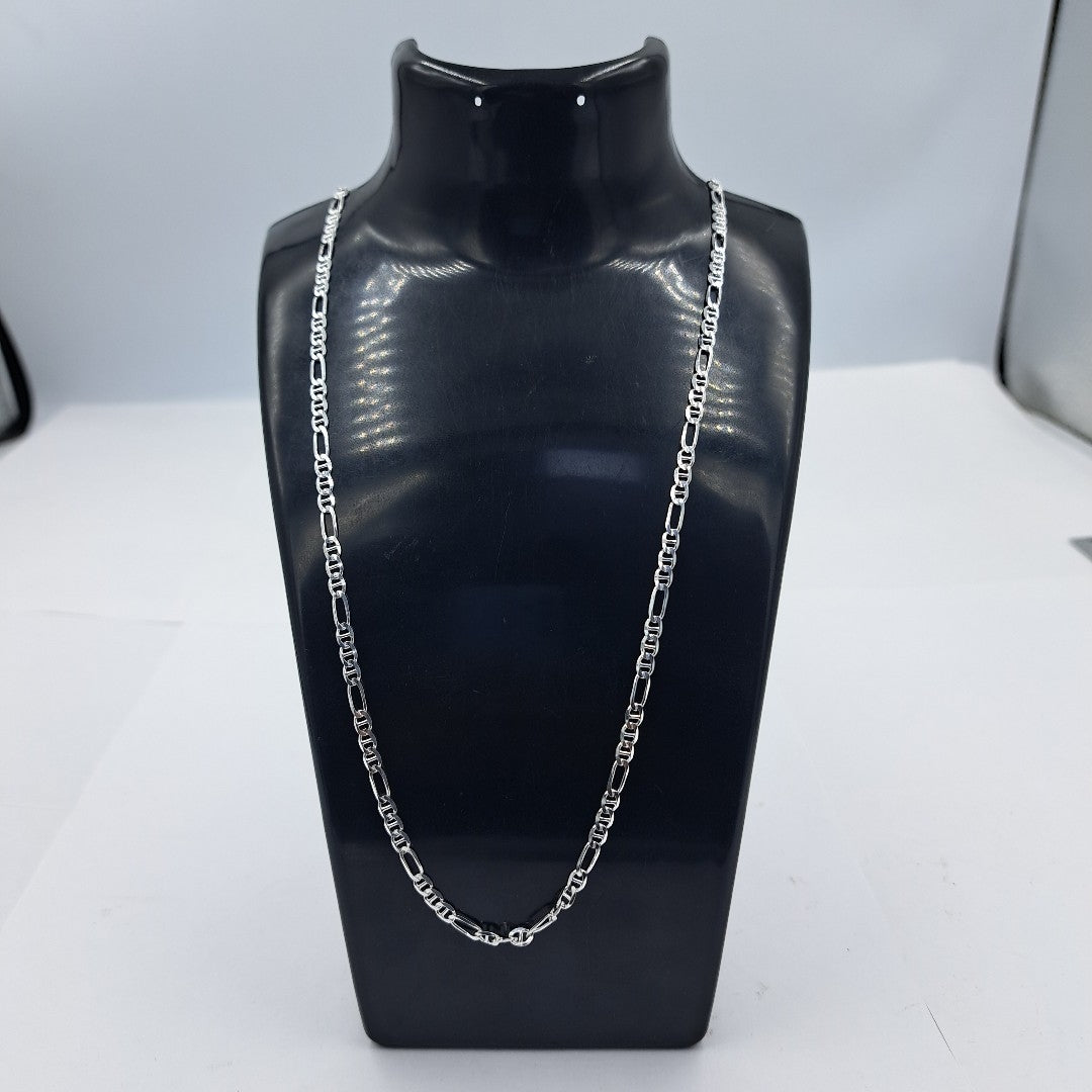 CADENA TEJIDO MARINERO PLATA .925 55 CM 7.4 GR (NUEVO)