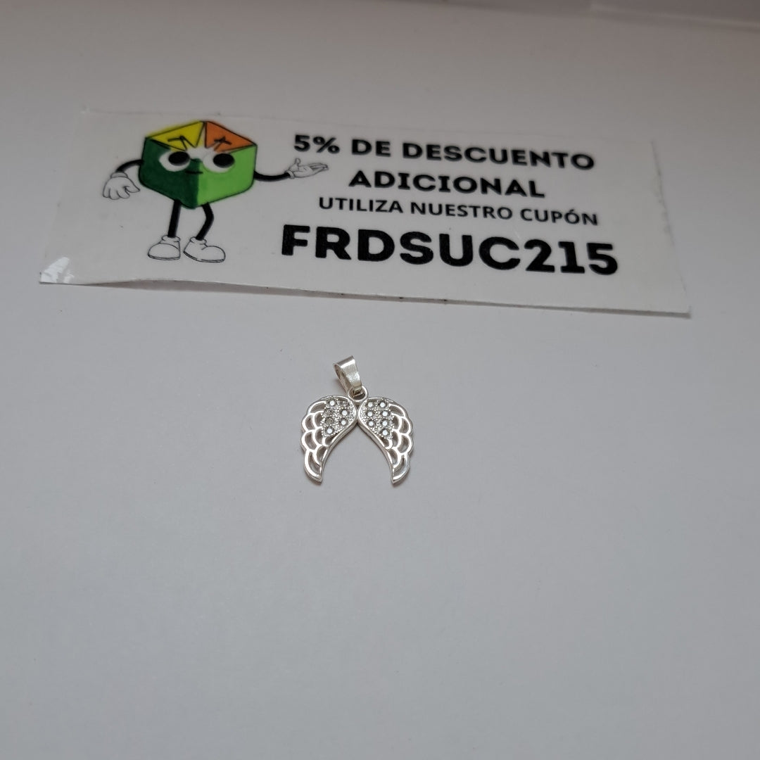 DIJE ALAS C/CIRCONIAS PLATA .925 2.2 GR (NUEVO)