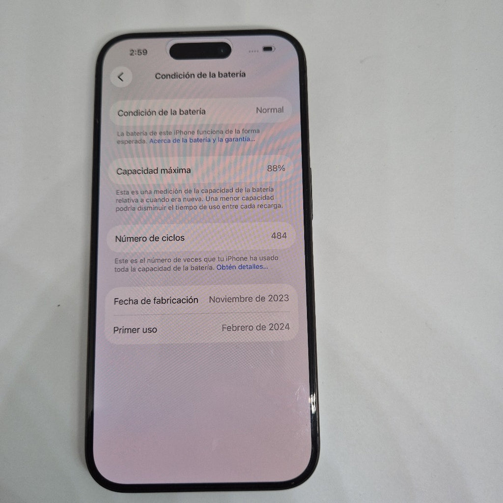 CELULAR APPLE IPHONE 15 PRO A3101 256 GB 8 GB RAM (SEMINUEVO)