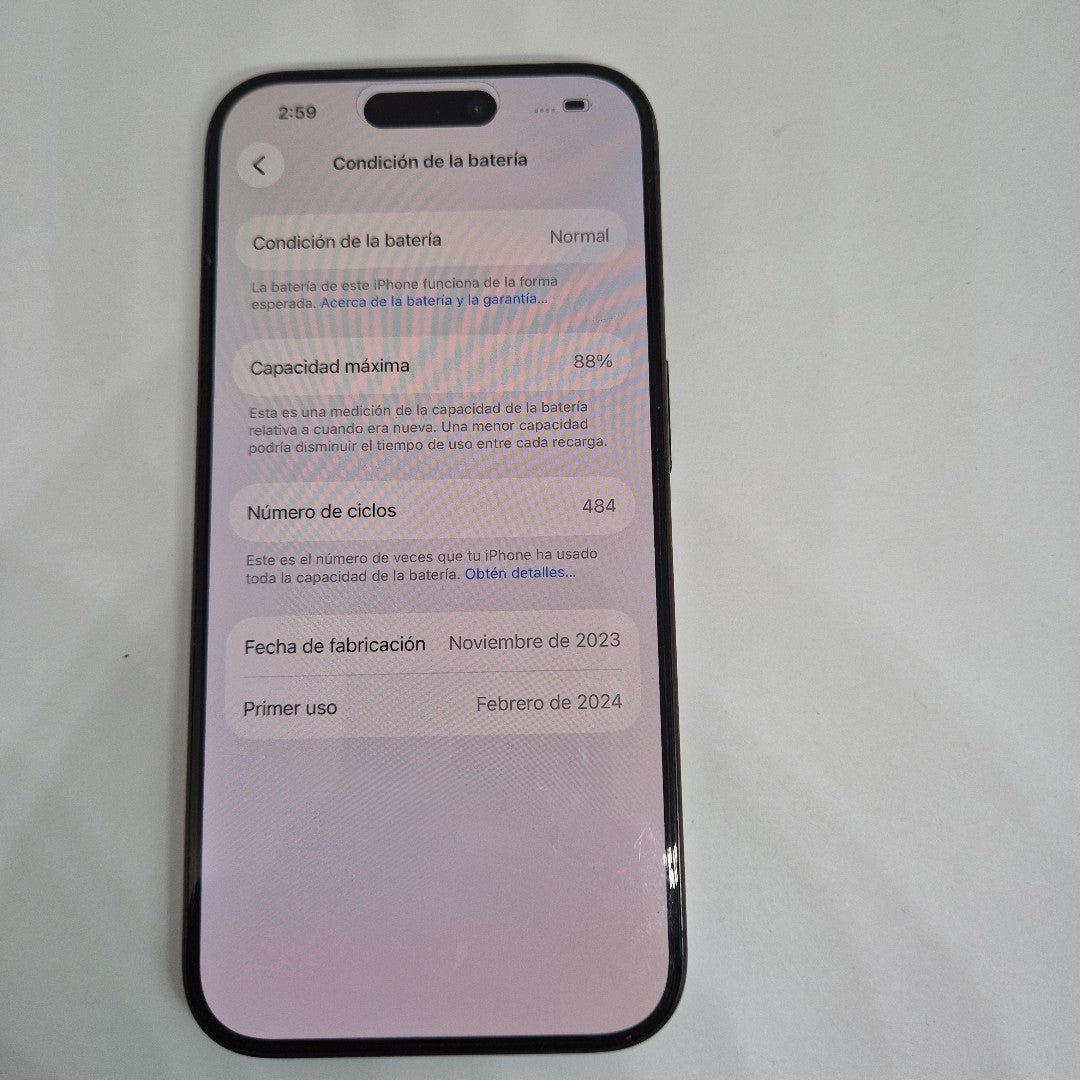 CELULAR APPLE IPHONE 15 PRO A3101 256 GB 8 GB RAM (SEMINUEVO)